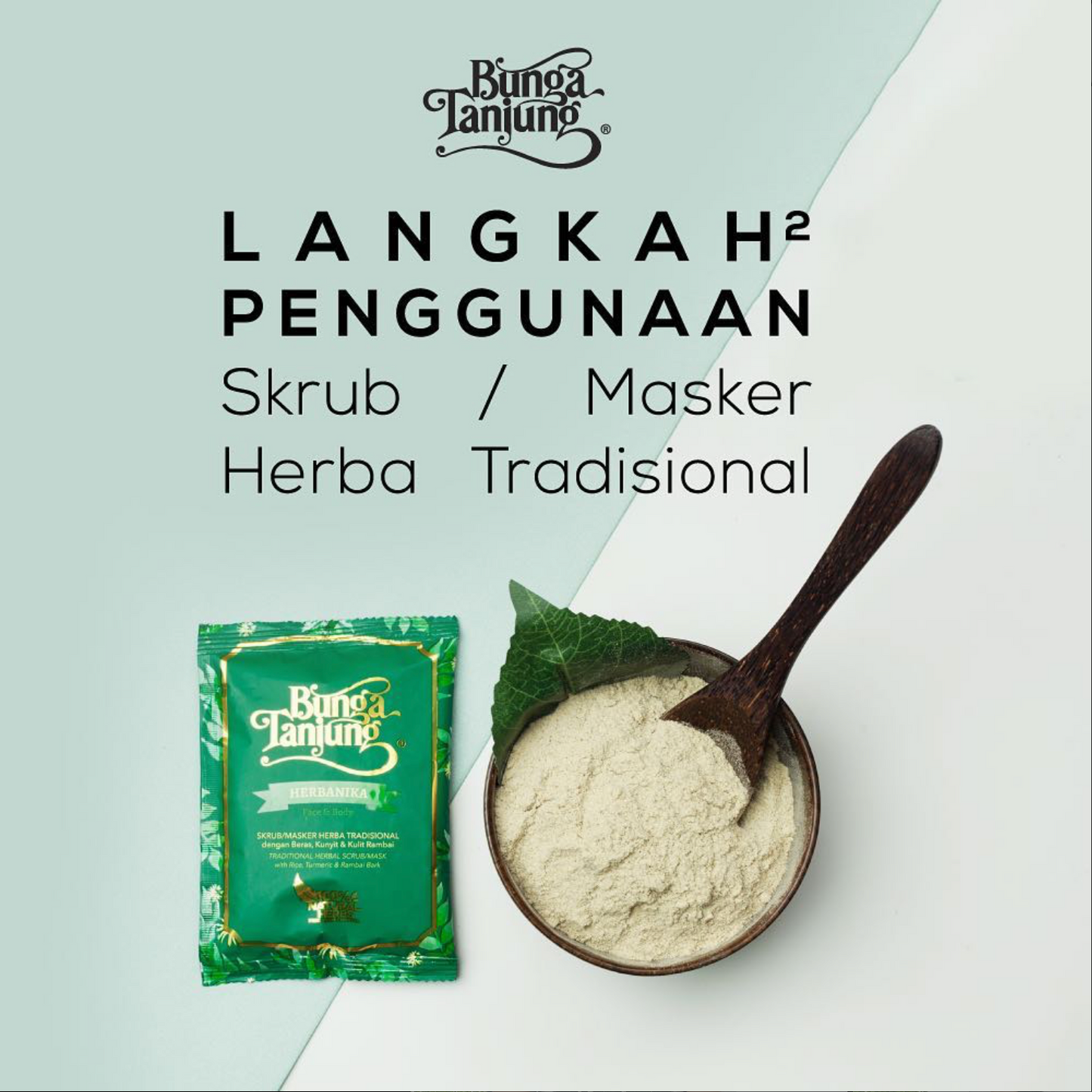 Bundle A: Bunga Tanjung Herbanika Face & Body Scrub/ Mask, 200g (BT4) & Herbanika Virgin Coconut Oil Cold Press, 50ml (VCO1)